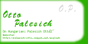 otto palesich business card